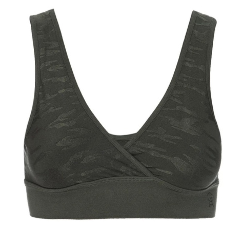 Good American Medium Impact Crossover Sports Bra in Camo Size 2 / US Medium
